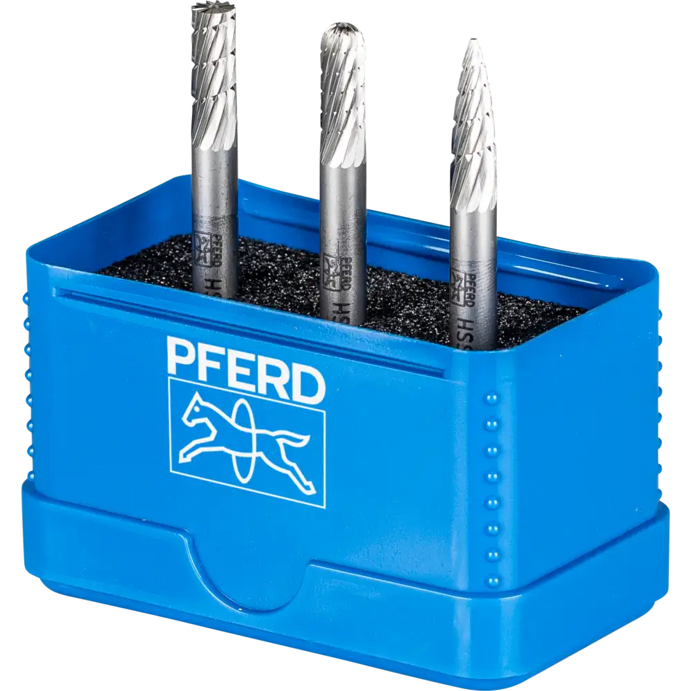 Pferd Tools PFERD TOOLS HSS Frässtift Set 85 3-tlg. Zahnung 3 Ø 6mm Schaft-Ø 6mm universal mittel fein-1 Product picture Primär-Darstellung