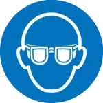 Safety pictogram Wear eye protection (ISO 7010)