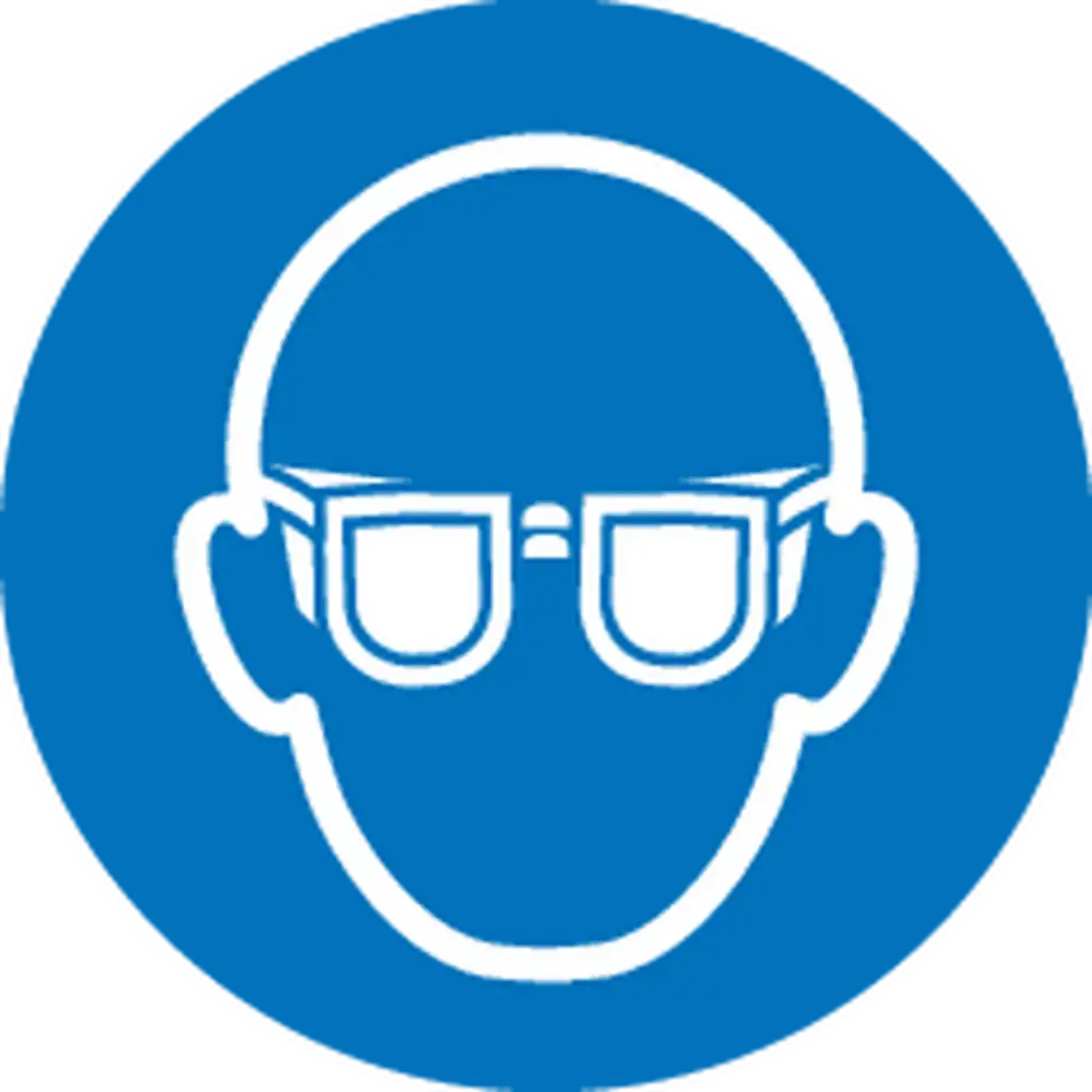 Pferd Tools PFERD TOOLS Keramikkorn Fiberscheibe Ø 125 mm CO-ALU36 für weiche NE Metalle-4 Safety pictogram Wear eye protection (ISO 7010)