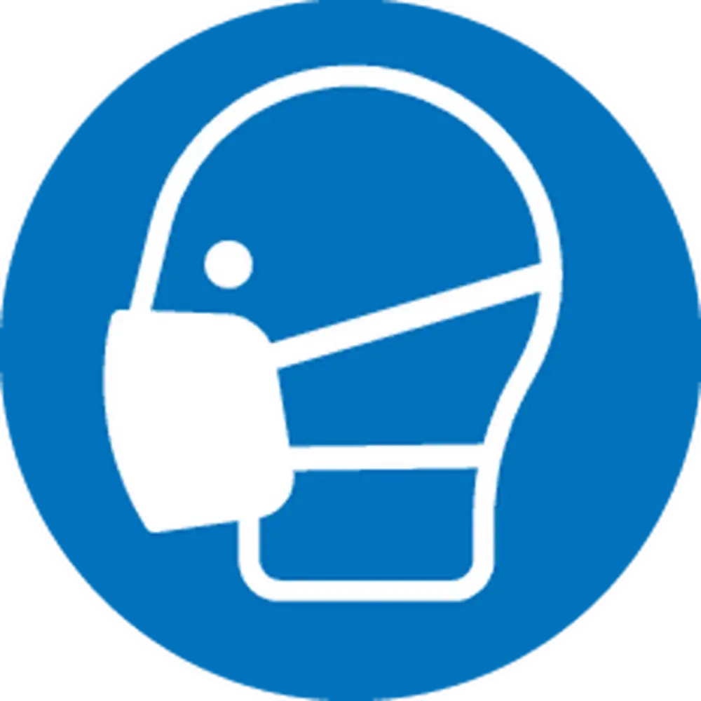 Pferd Tools PFERD TOOLS CBN-Schleifstift Zyl. Ø 0,8 mm Schaft-Ø 3 mm B64 (fein) zum Schleifen von Bohrungen/Radien-10 Safety pictogram Wear a mask (ISO 7010)