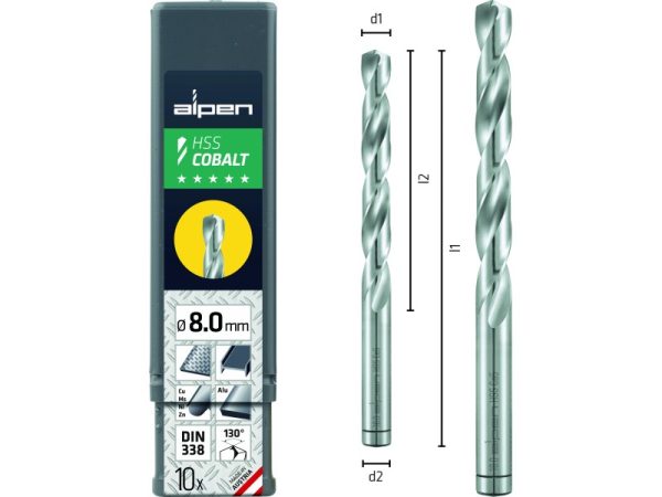 L117 Ø8,2 HSS Cobalt Spiralbohrer DIN 338 HSS Cobalt-1