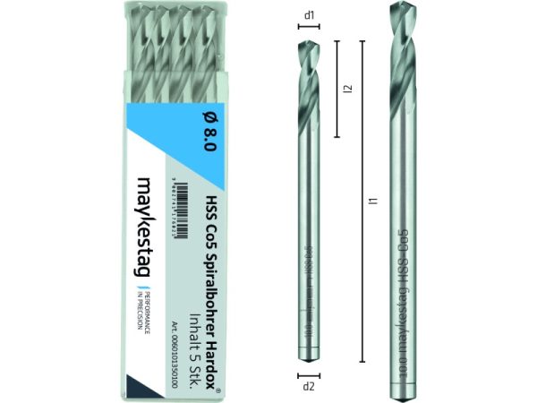 L151 Ø12,5 Spiralbohrer für zähe und harte Bleche HSS COBALT STABLE-1