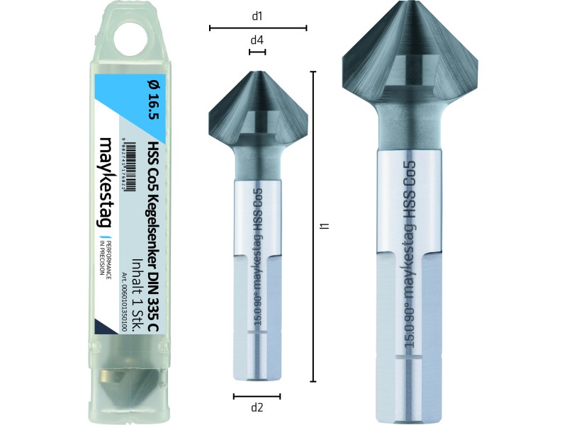 L40___4_3_Kegelsenker_MAYKESTAG-1.jpg HSS Cobalt Kegelsenker 3-Flächenschaft, ungleiche Teilung MAYKESTAG-1