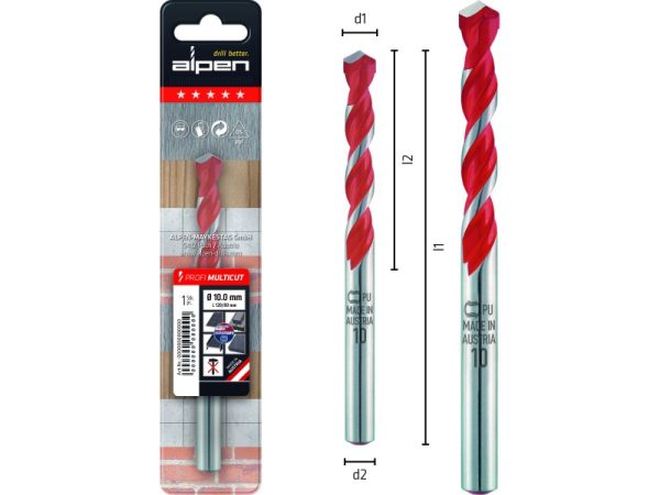 Hartmetall-Mehrzweckbohrer Profi Multicut-1