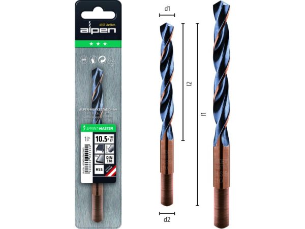 L205 Ø20 Spiralbohrer DIN 338 Sprint Master-1