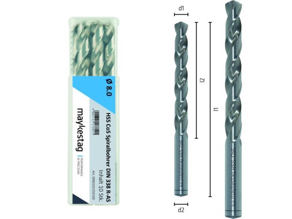 L101 Ø6,2 Spiralbohrer HSS Co5-1