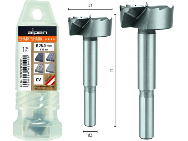 L90 Ø40 Forstnerbohrer SHARP SHARK-1