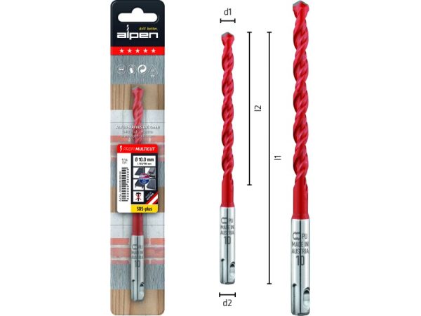 L110 Ø5 Hartmetall-Mehrzweckbohrer Profi Multicut-1
