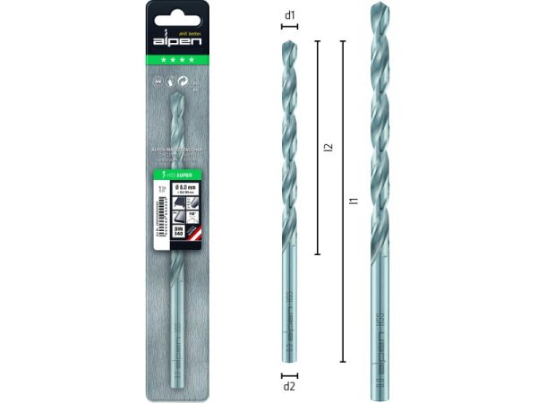 L156 Ø7 Spiralbohrer DIN 340 HSS Super-1