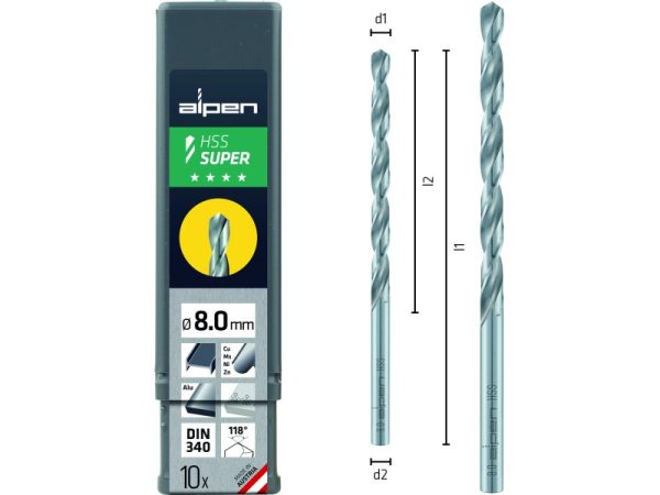 L156 Ø7 Spiralbohrer DIN 340 HSS Super-1