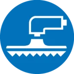 Safety pictogram Only to be used with a back-up pad