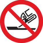 Safety pictogram Do not use for face grinding (ISO 7010)