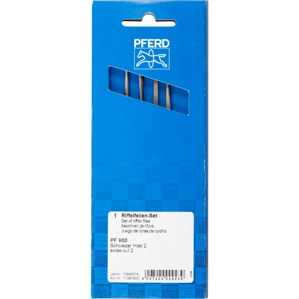 Pferd Tools PFERD TOOLS Präzisions-Riffelfeilen-Set Typ SB900 150mm Schweizer Hieb 2, mittel-fein-1 Product picture Primär-Darstellung