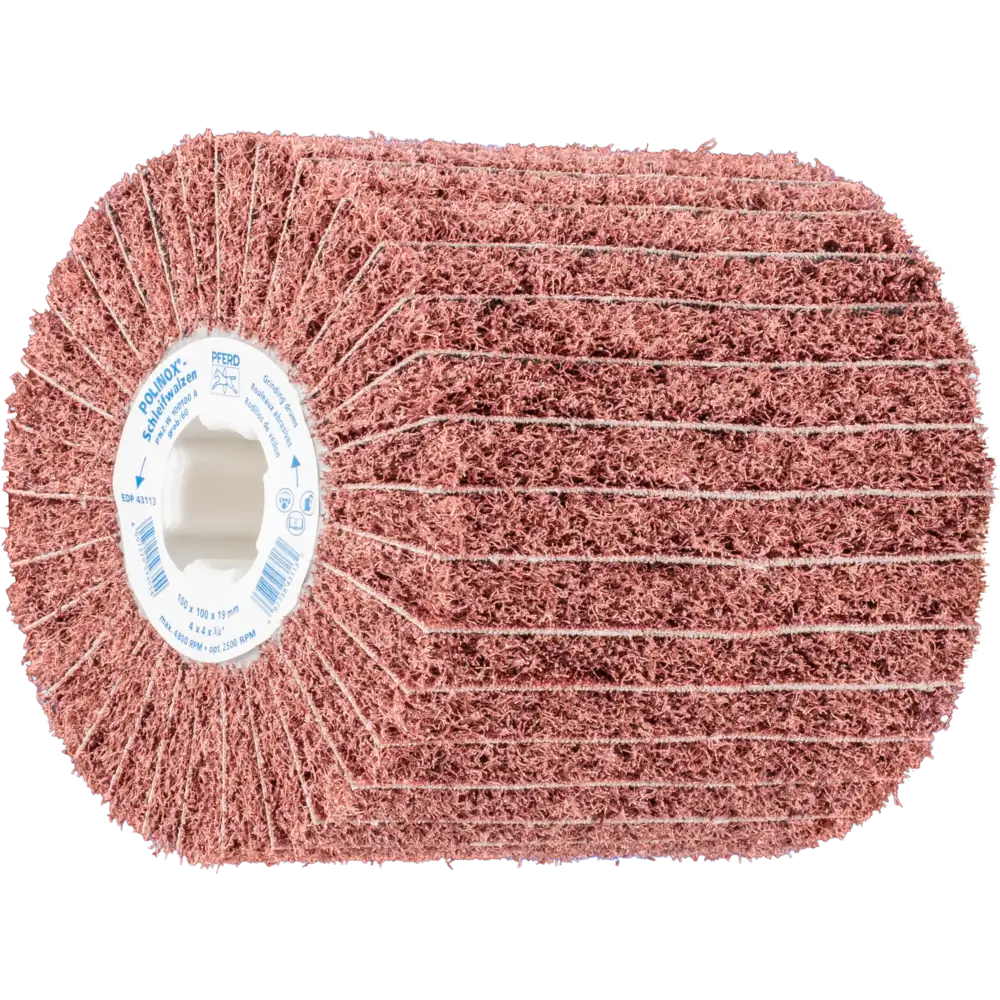 Pferd Tools PFERD TOOLS POLINOX Vlies-Schleifwalze PNZ Ø 100x100mm Keilnut 19 mm A60/G für Feinschliff und Finish-1 Product picture Primär-Darstellung