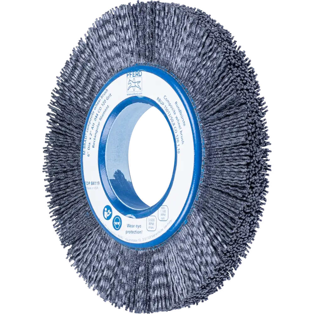 Pferd Tools PFERD TOOLS COMPOSITE Rundbürste RBUP Ø 150x13x50,8 mm Bohrung Keramik-Filament-Ø 1,10mm Korn 120 stationär-1 Product picture Primär-Darstellung