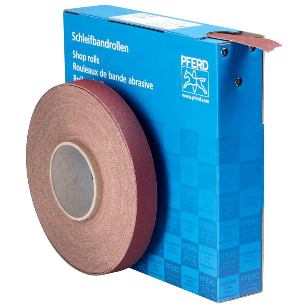 Pferd Tools PFERD TOOLS Korund Schleifbandrolle Gewebe SBR Breite 25 mmxLänge 50m A120 für universelle Anwendung-1 Product picture Primär-Darstellung