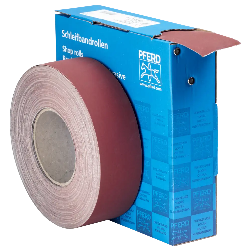 Pferd Tools PFERD TOOLS Korund Schleifbandrolle Gewebe SBR Breite 50mmxLänge 50m A600 für universelle Anwendung-1 Product picture Primär-Darstellung