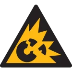 Safety pictogram Breaking wheel hazard