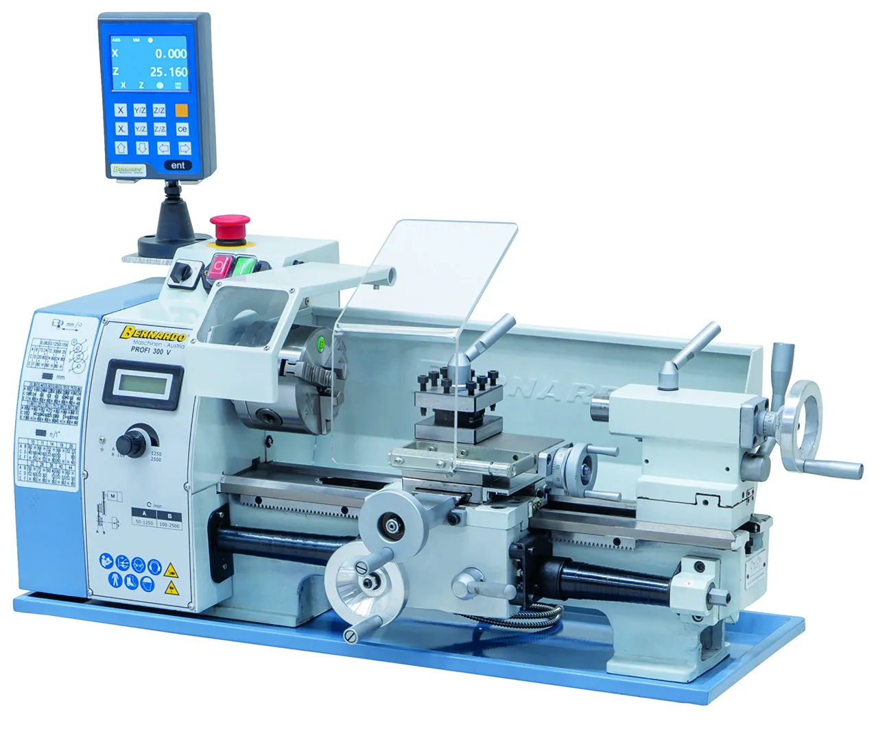 Bernardo Tischdrehmaschine Profi 300 V / 230 V inkl. 2-Achs Digitalanzeige DT 40 -4