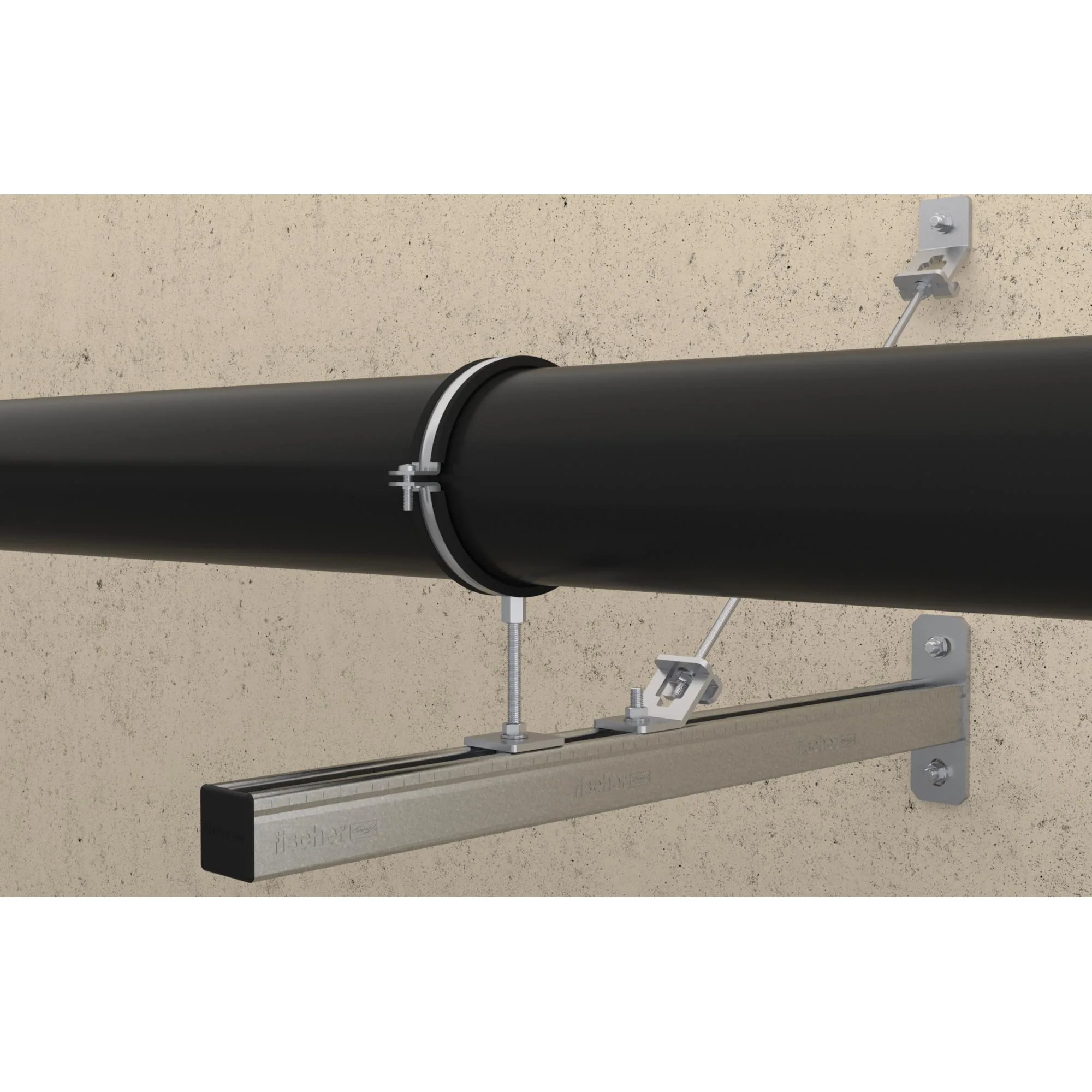 fischer Massivrohrschelle FRSM 124-129 M10/M12-3