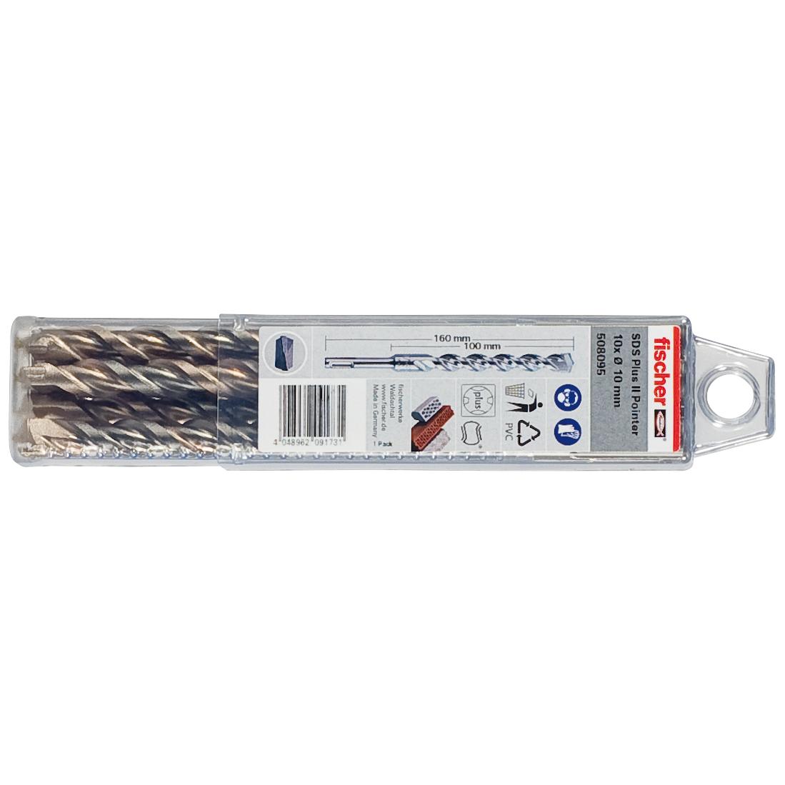 fischer BohrerSDS Plus II Pointer 6/100/160(10)-1 fischer BohrerSDS Plus II Pointer 6/100/160(10)-1