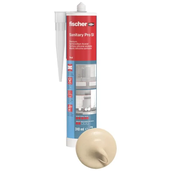 fischer Sanitärsilikon Sanitary Pro SI 310 bbg-1