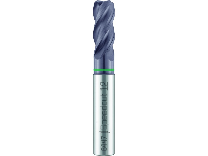 merged_product_3790.jpg Maykestag VHM-SPEEDCUT Univ., Z=4, Ø 6.0Eckenradius=1.5 mm, 35-38°, DIN 6527L-freigestellt, Zyl.Schaft DIN 6535-HA,ALUNIT-S – Bild 1