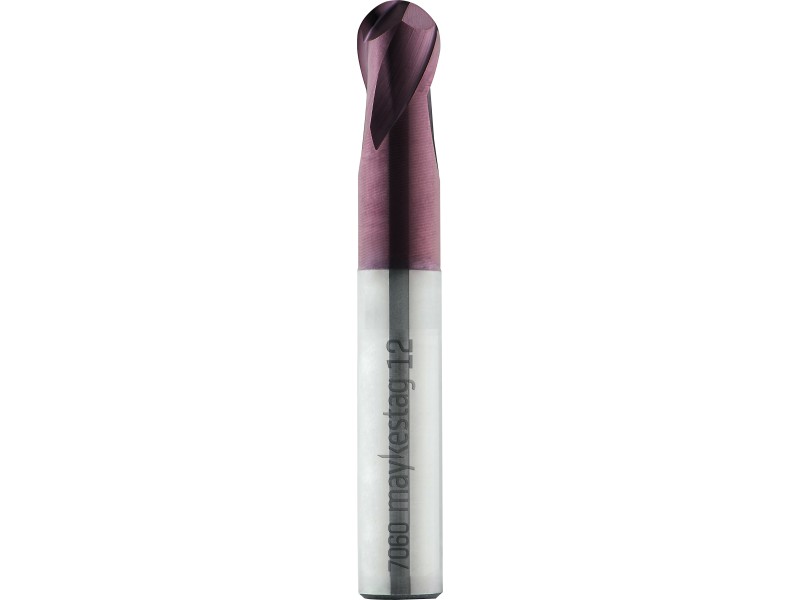 merged_product_4552.jpg Maykestag HSC Vollradiusfräser Ø 16.0kurz, Z=2, 30°, R=8.0 mm,Kupradur Beschichtung,zyl.Schaft DIN 6535-HA – Bild 1