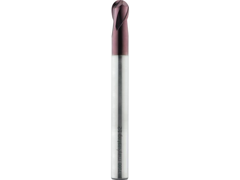 merged_product_4637.jpg Maykestag HSC Vollradiusfräser Ø 3.0lang, Z=2, 30°, R=1.5 mm,Kupradur Beschichtung,zyl.Schaft DIN 6535-HA – Bild 1
