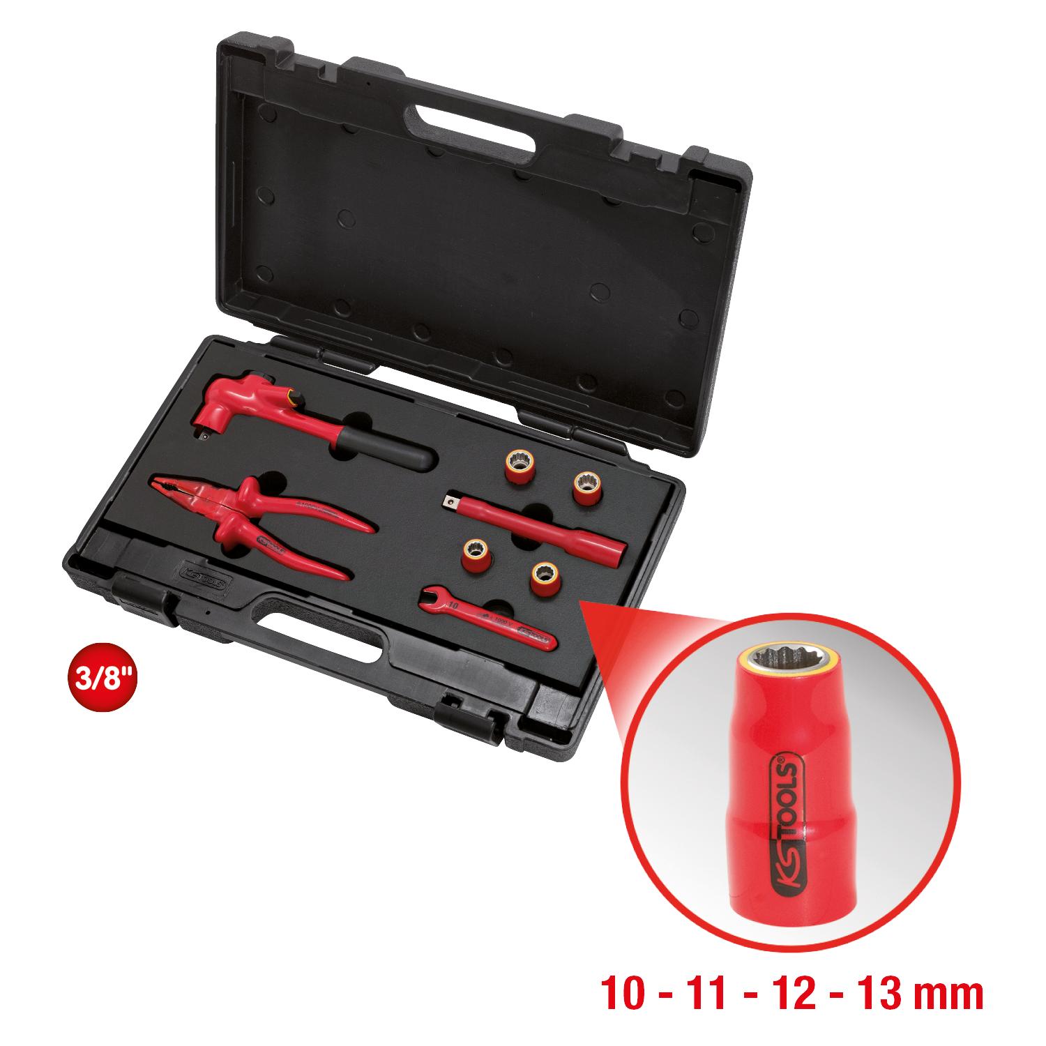 KS Tools Werkzeugsatz mit isolierten Werkzeugen für PSA-Elektrofahrzeuge, 8-tlg-1 Foto Gesamt Allgemein