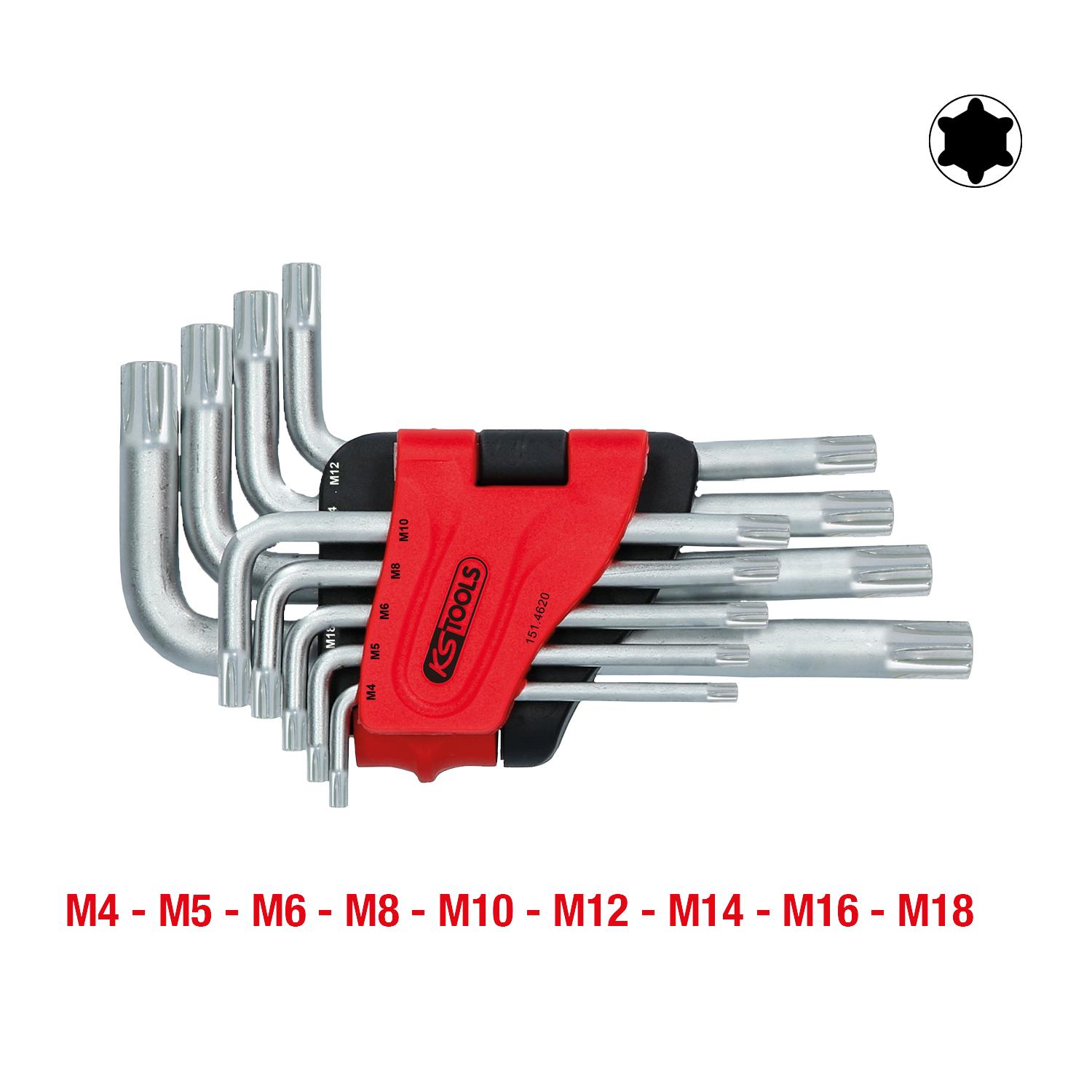 KS Tools RIBE®-Winkelstiftschlüssel-Satz, kurz, 9-tlg-1 Foto Gesamt Allgemein