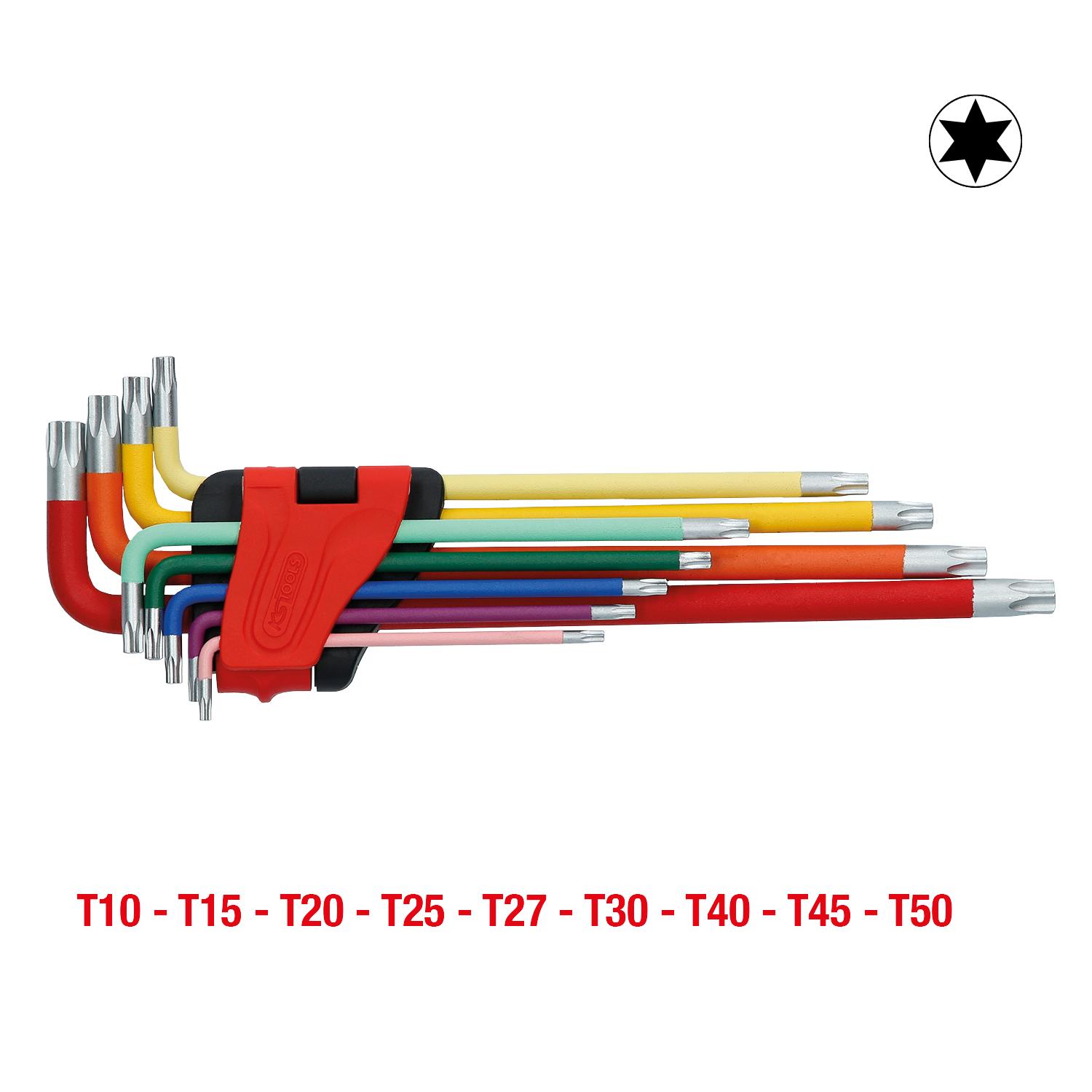 KS Tools Torx-Winkelstiftschlüssel-Satz, extra lang, 9-tlg-1 Foto Gesamt Allgemein