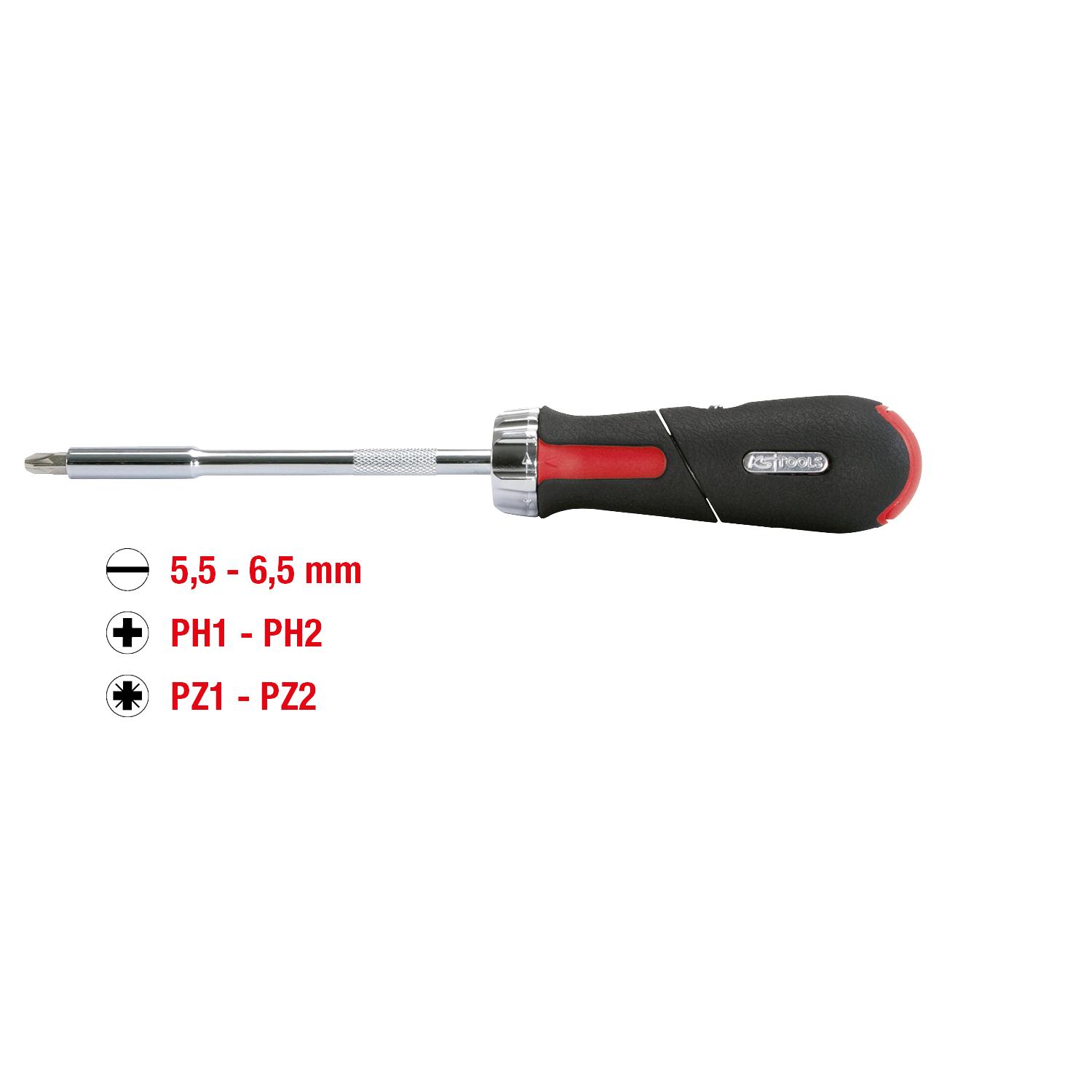 KS Tools 1/4" Revolver-Ratschen-Bit-Schraubendreher, 7-tlg-1 Foto Gesamt Allgemein