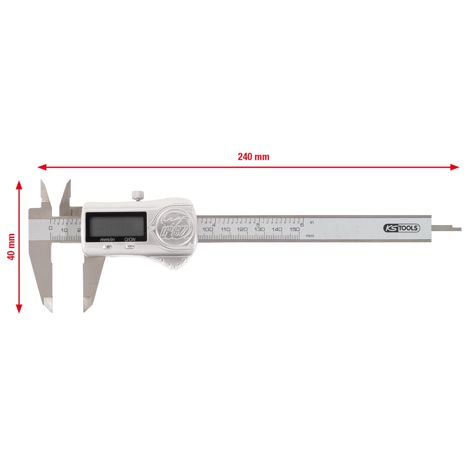 KS Tools IP67 Digital-Messschieber 0-150mm, 240mm-1 Foto Gesamt Allgemein