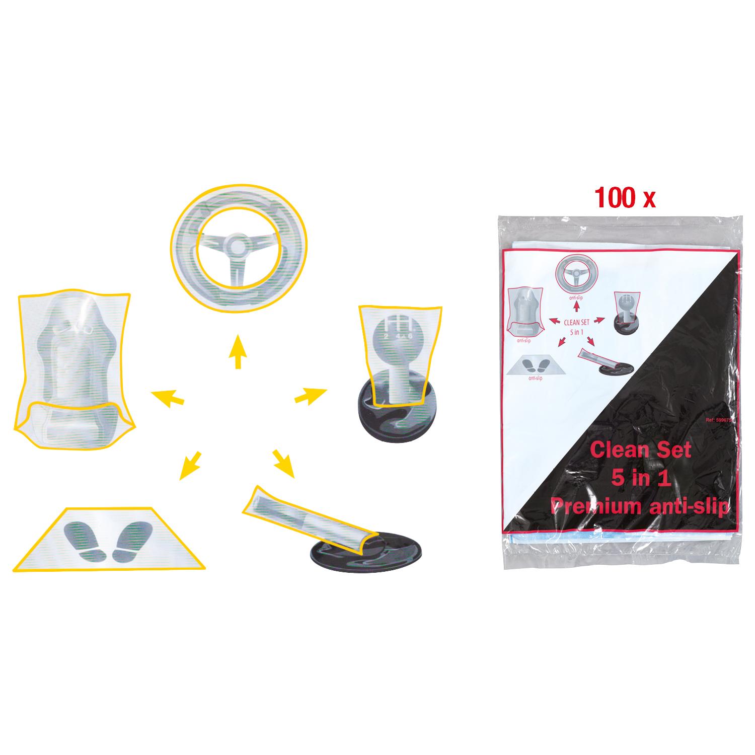 KS Tools Innenraum-Schoner Set 5 in 1, PKW, 100er-Pack-1 Foto Gesamt Allgemein
