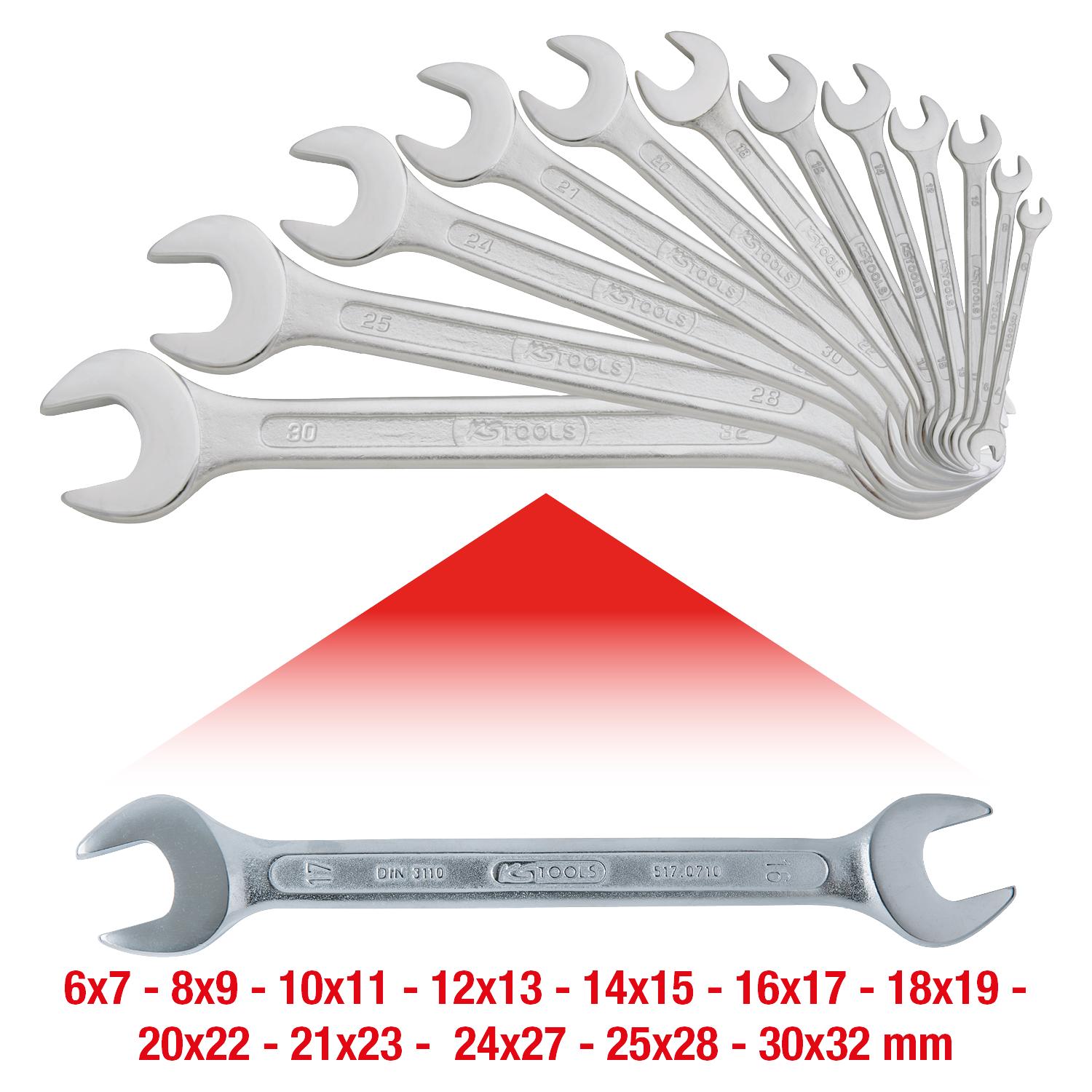 KS Tools Doppel-Maulschlüssel-Satz, 12-tlg, 6x7-30x32mm-1 Foto Gesamt Allgemein
