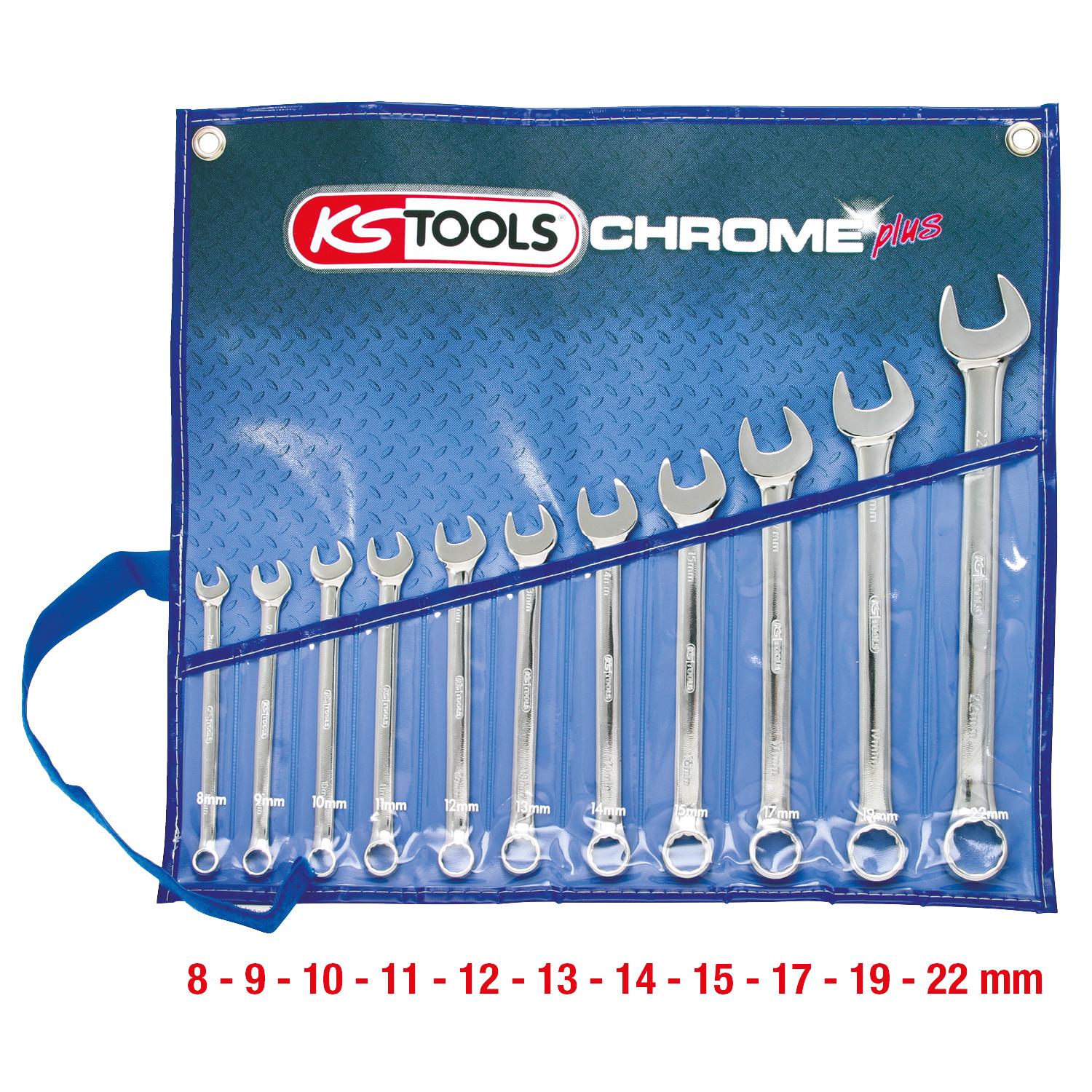 KS Tools CHROMEplus Ringmaulschlüssel-Satz, abgewinkelt, 11-tlg-1 Foto Gesamt Allgemein