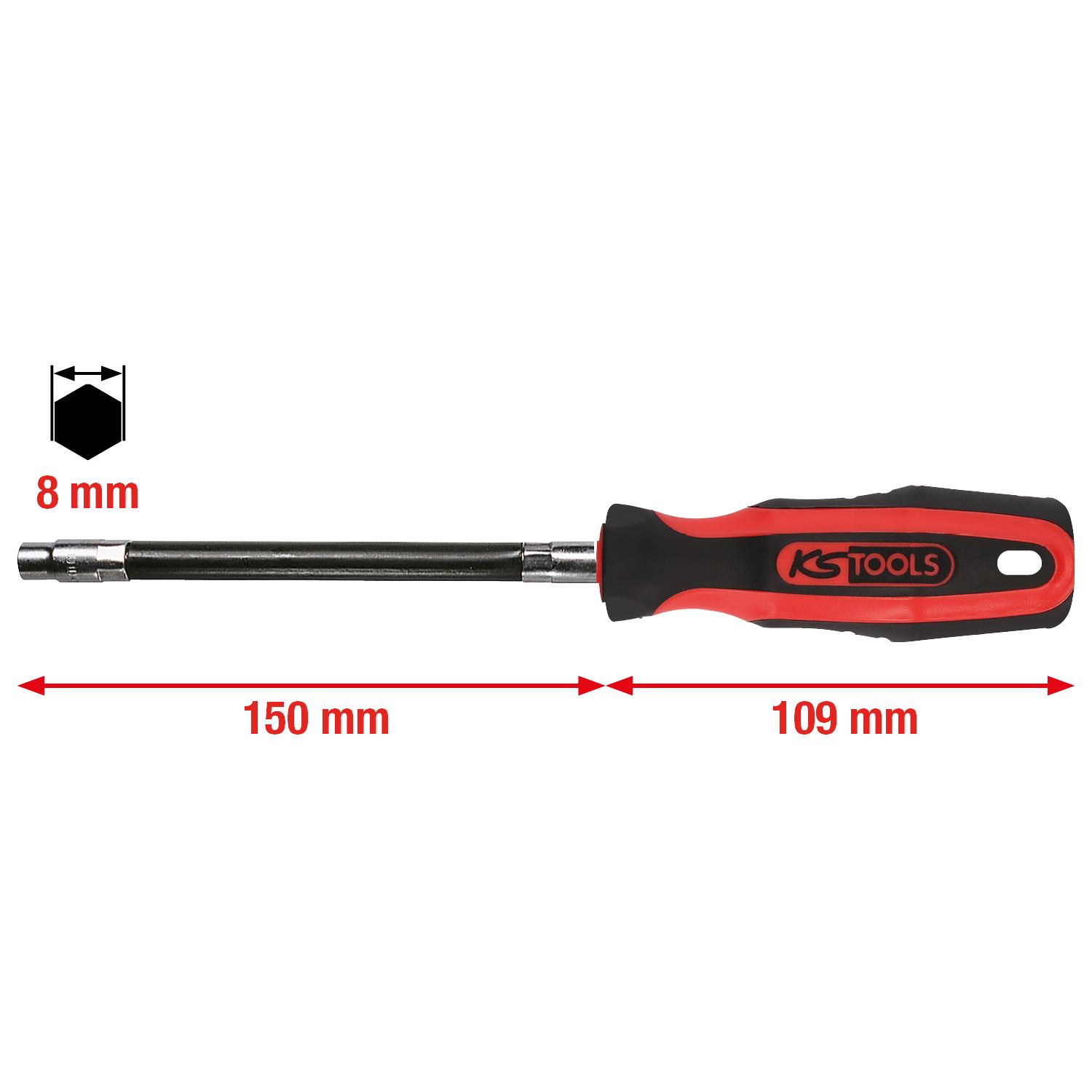 KS Tools ERGOTORQUE Stecknuss-Schraubendreher, 8mm-1 Foto Gesamt Allgemein