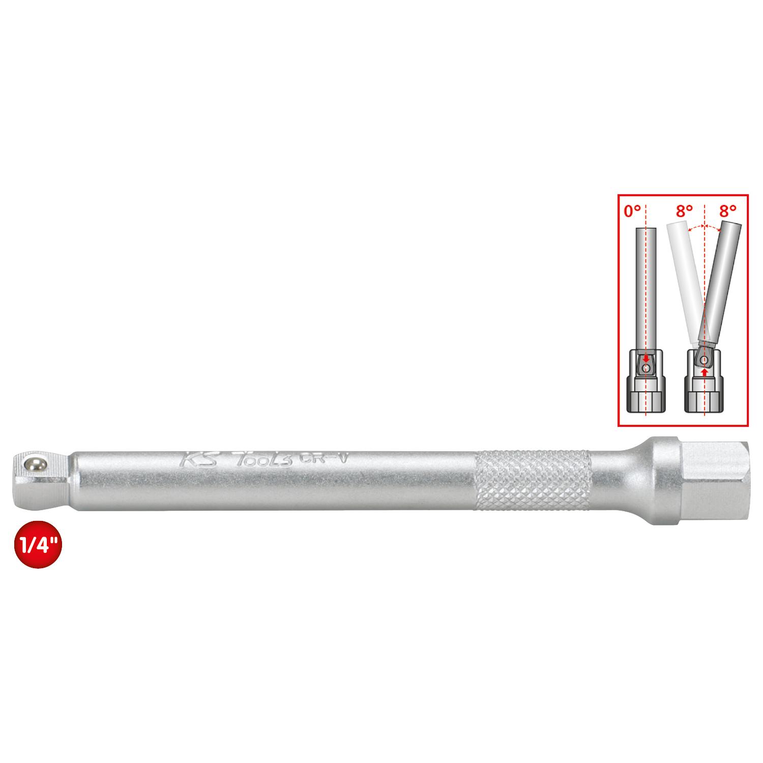 KS Tools 1/4" Kipp-Verlängerung mit Antriebsechskant, 75mm-1 Foto Gesamt Allgemein