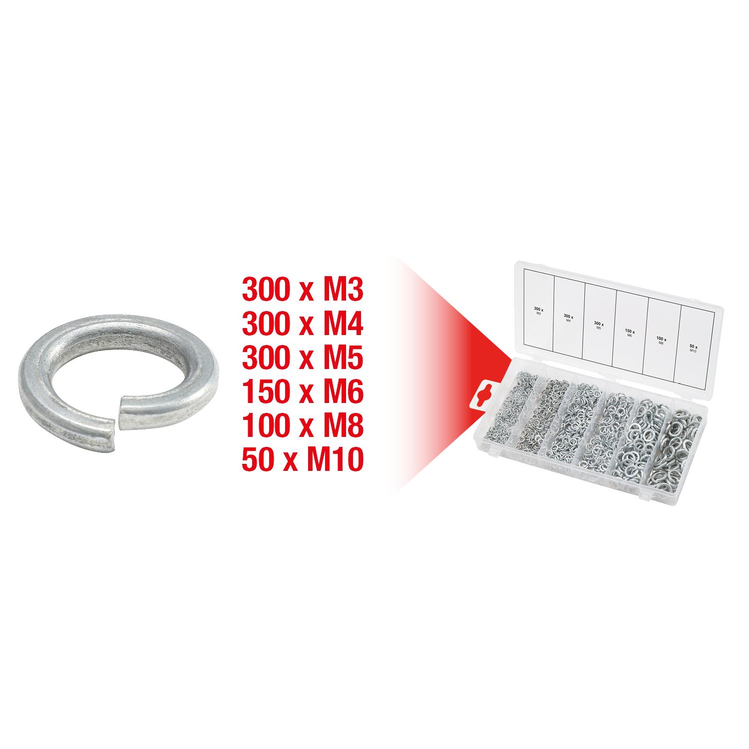 KS Tools Sortiment Federringe, M3-10, 1200-tlg-1 Foto Gesamt Allgemein