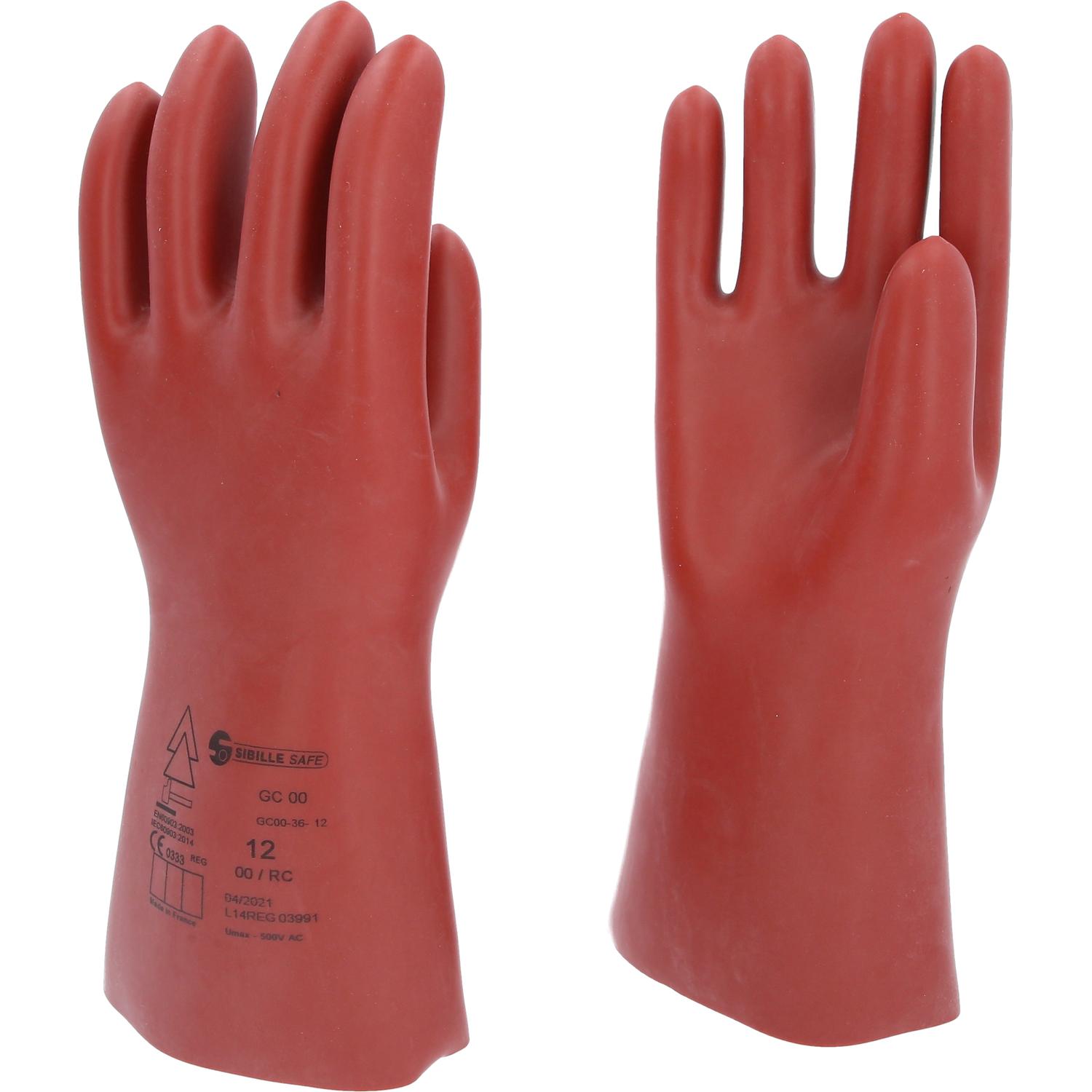 KS Tools Elektriker-Schutzhandschuh mit mechanischem Schutz, Größe 12, Klasse 00, rot-2 Hauptbild