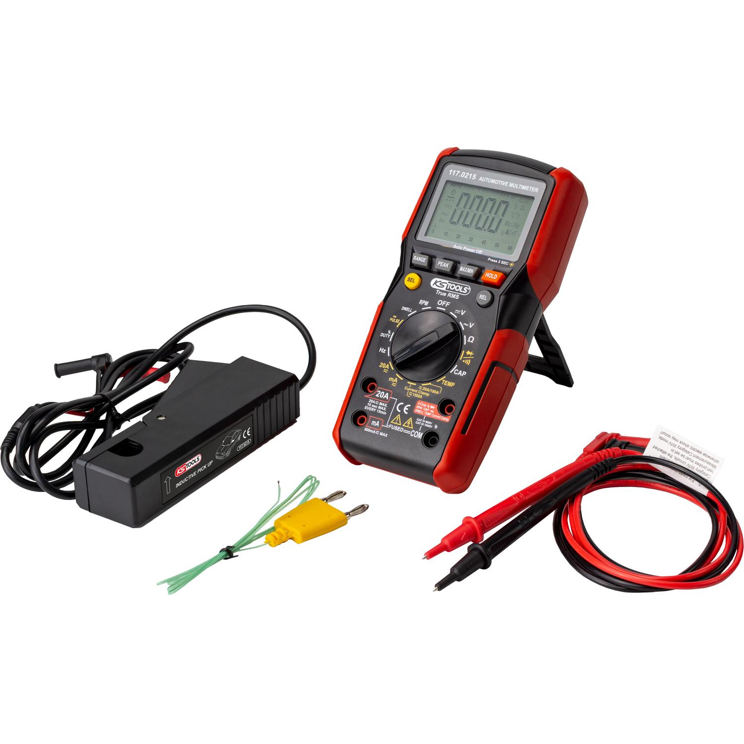 KS Tools Digital Multimeter inkl. Prüfspitzen mit integriertem Schlagschutz-2 Hauptbild