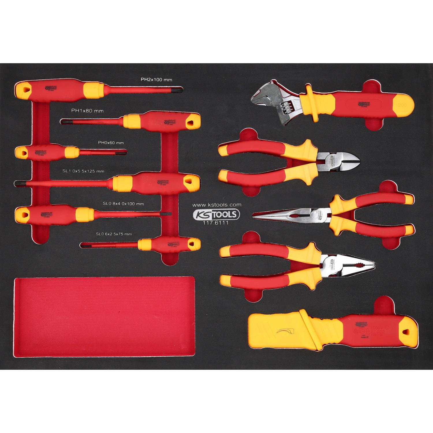 KS Tools VDE Zangen- und Schraubendreher-Satz, 11-tlg-1 Hauptbild