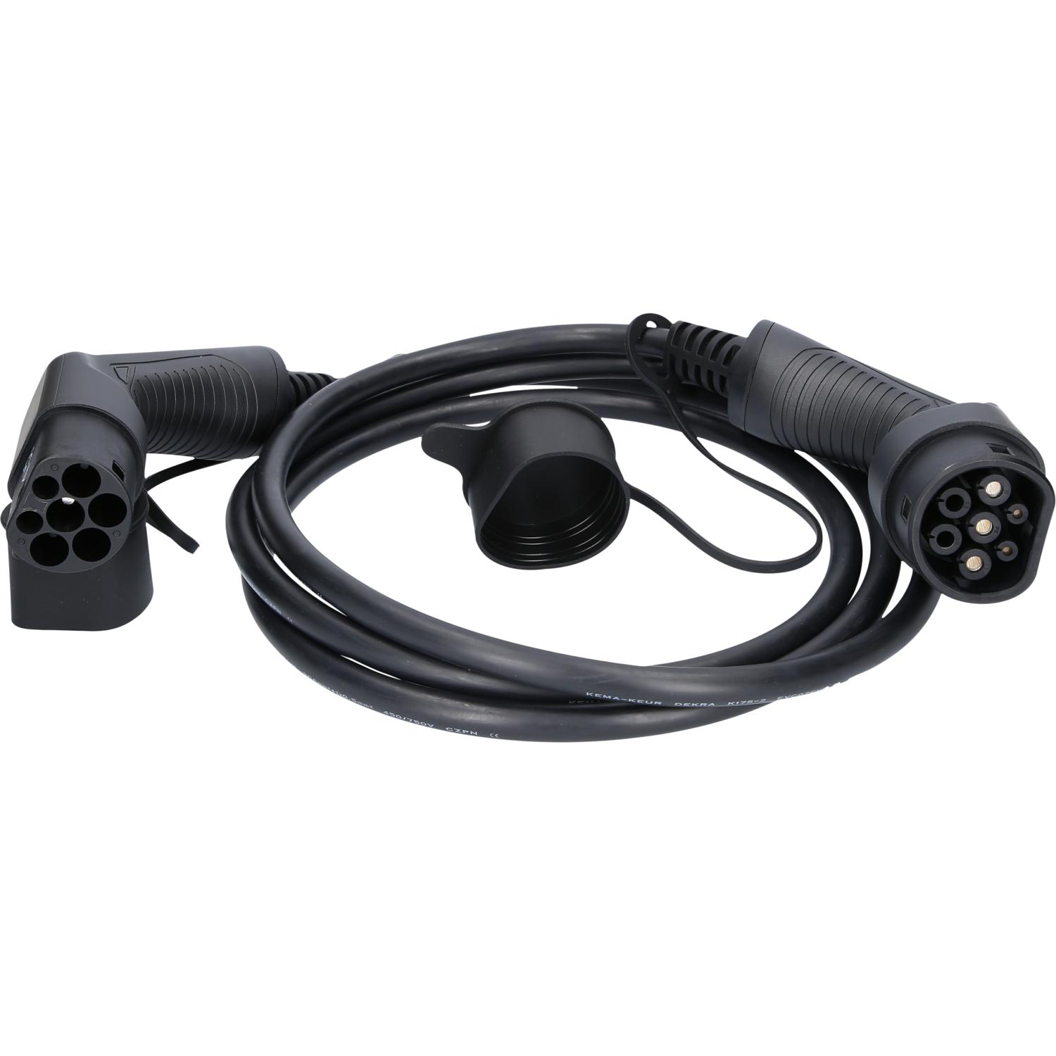 KS Tools efuturo Ladekabel gerade, Typ 2 auf Typ 2 Stecker, 1 Phase, bis zu 7,4 kW, 32 A, 230 V, Mode 3, 3 Meter-1 Hauptbild