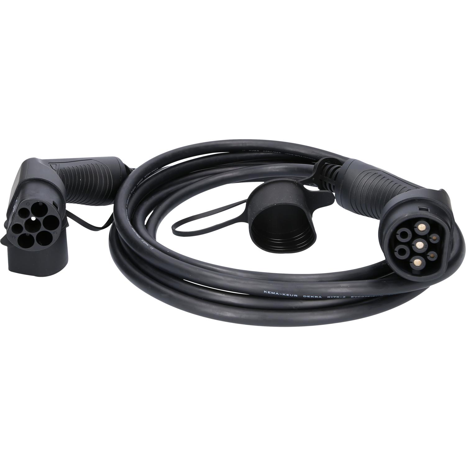 KS Tools efuturo Ladekabel gerade, Typ 2 auf Typ 2 Stecker, 1 Phase, bis zu 7,4 kW, 32 A, 230 V, Mode 3, 5 Meter-1 Hauptbild