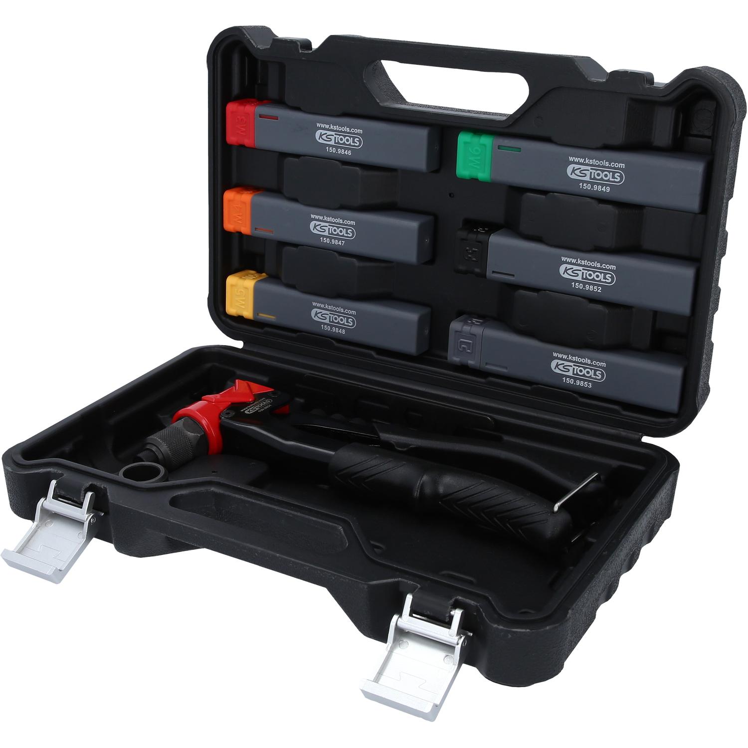 KS Tools 3 in 1 Handnietzangen-Satz, 12-tlg-2 Hauptbild