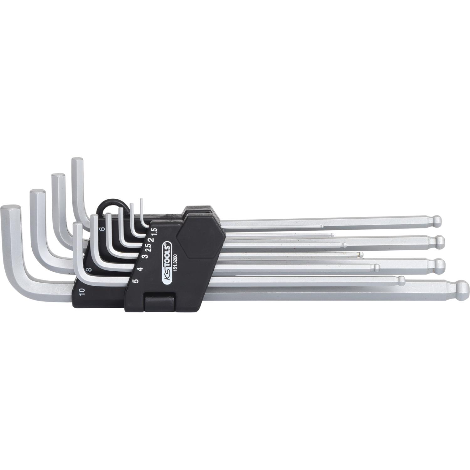 KS Tools Kugelkopf-Innensechskant-Winkelstiftschlüssel-Satz XL im Klapphalter, 10-tlg-2 Hauptbild
