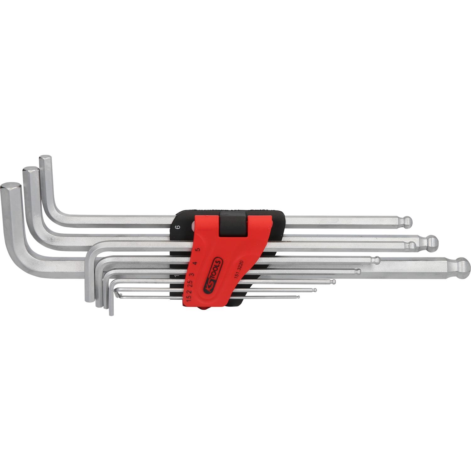 KS Tools Kugelkopf-Innensechskant-Winkelstiftschlüssel-Satz,XL,9-tlg-2 Hauptbild