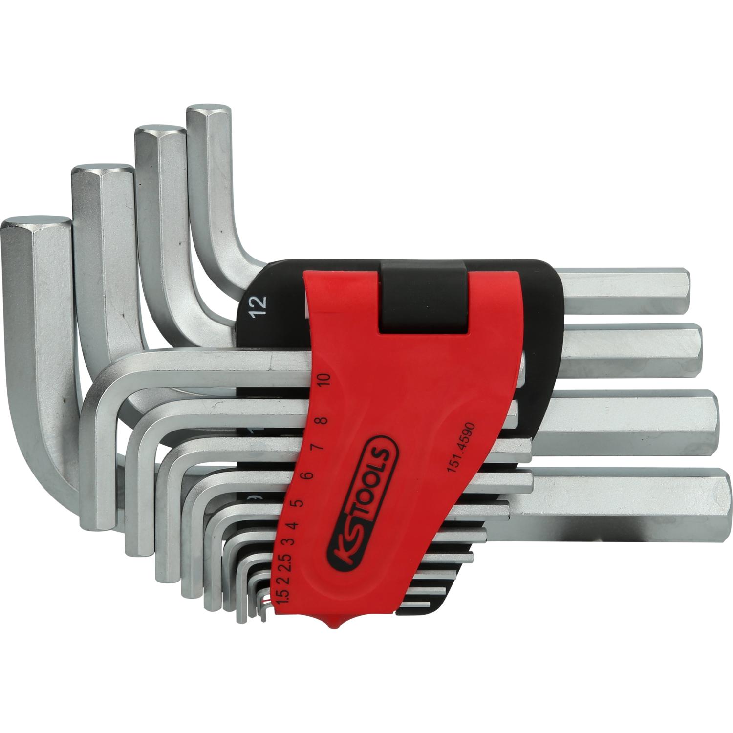 KS Tools Innensechskant-Winkelstiftschlüssel-Satz, im Klapphalter,14-tlg1,5-19mm-3 Hauptbild