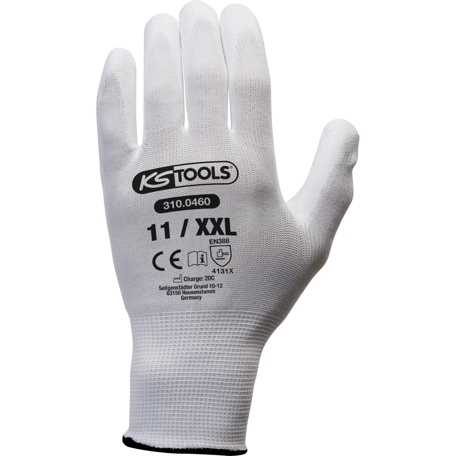 KS Tools Mikro-Feinstrickhandschuhe-weiß, 11, 12 Paar-2 Hauptbild